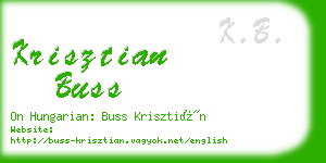 krisztian buss business card